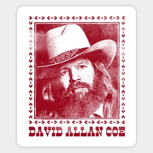 David Allan Coe / Retro Style Fan Design Magnet